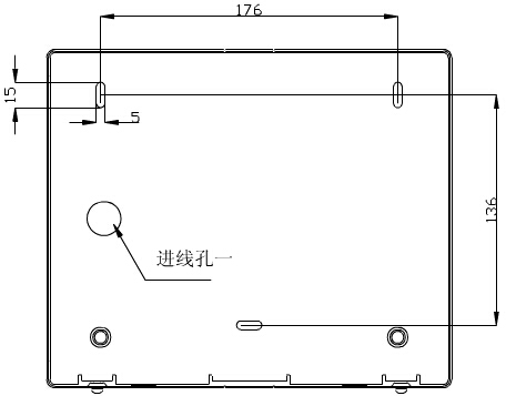 轉(zhuǎn)換開關(guān)采用壁掛式安裝，安裝孔位置和安裝孔距